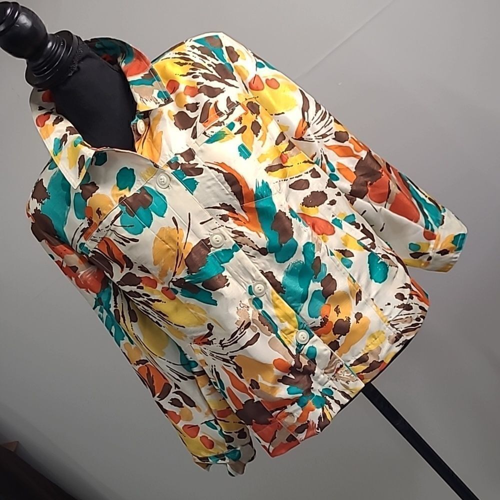 Southern Lady PL 100% polyester button front collared jacket